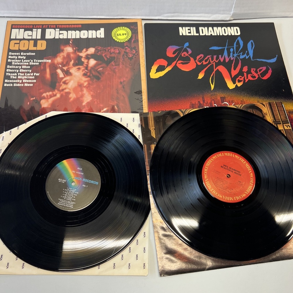 Neil Diamond Lot Of 2 Vinyl Gold And Beautiful Noise VG+‎